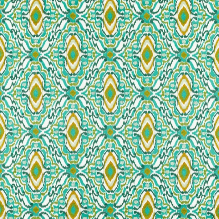 Ixora Fabric - Emerald / Palm / Chartreuse swatch