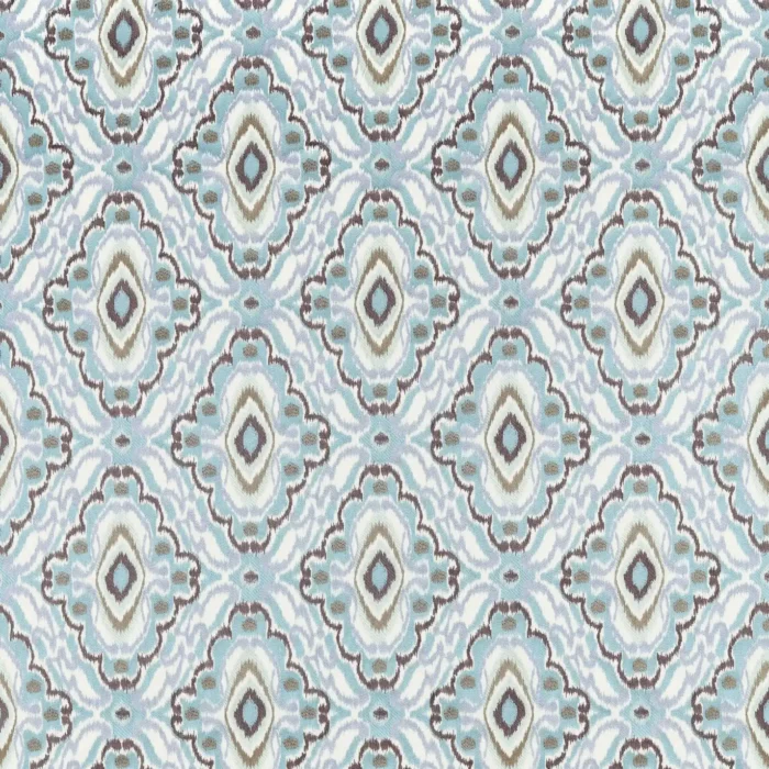 Ixora Fabric - Sky / Seaglass / Sketched swatch