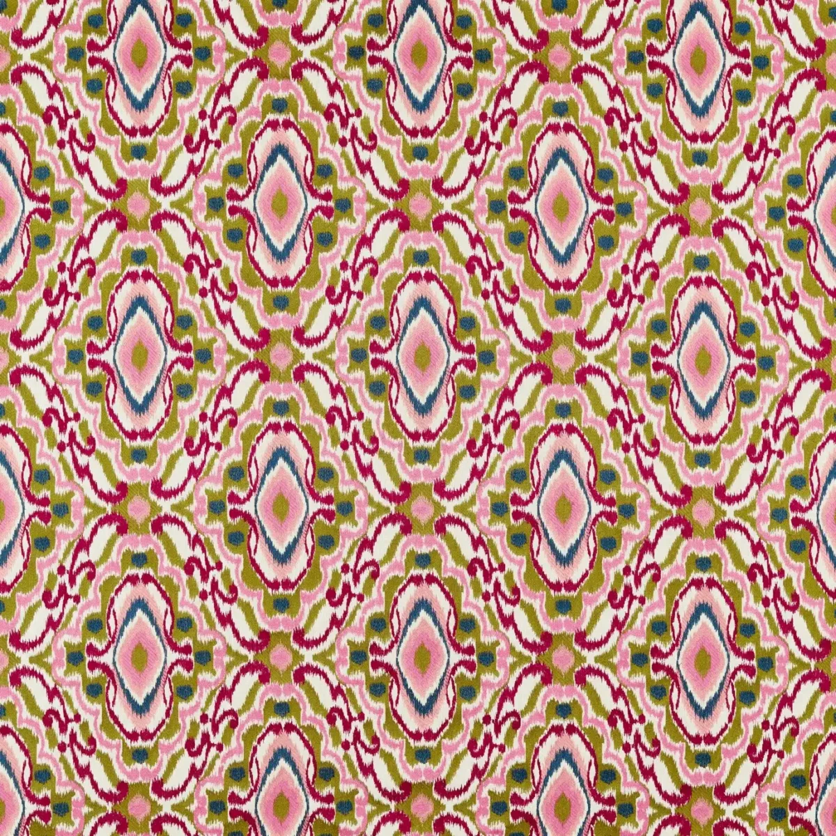 multicolour traditional embroideried fabric from Harlequin
