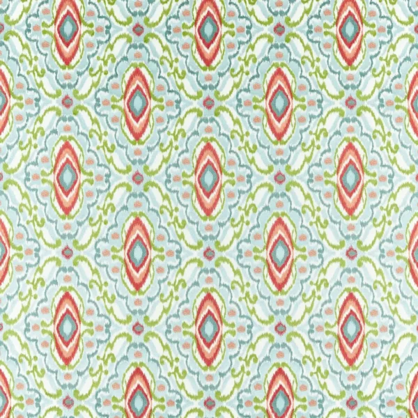 Ixora Fabric - Sky / Cascade / Vermillion by multicolour traditional embroideried fabric from Harlequin