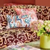 multi colour swiggle cushion on snake cofa