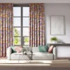 multi colours flower curtains