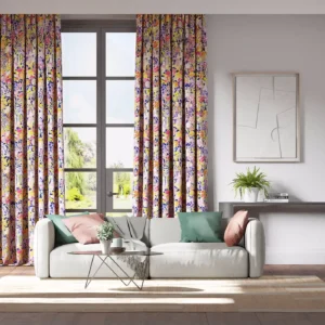 multi colours flower curtains