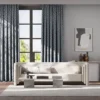 blue zig zag curtains
