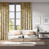 yellow flower design curtains