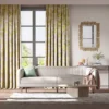 yellow flower design curtain