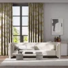 yellow trellis design curtains
