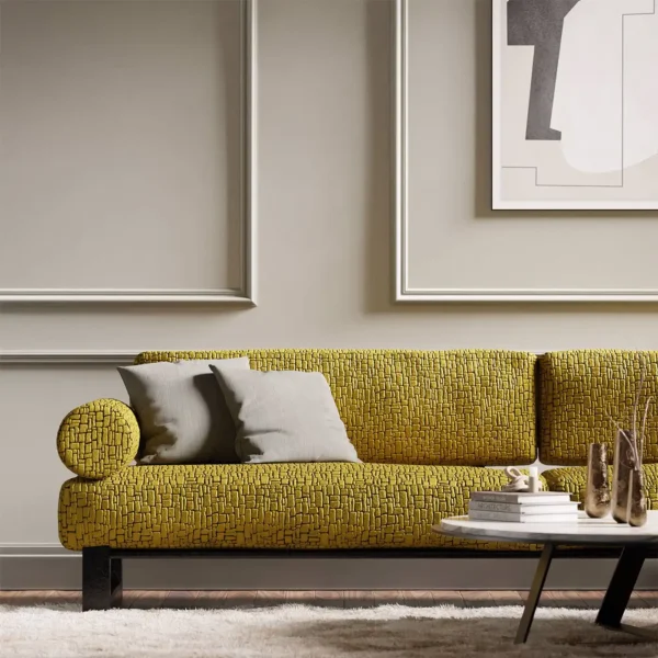 yellow ascent fabric sofa