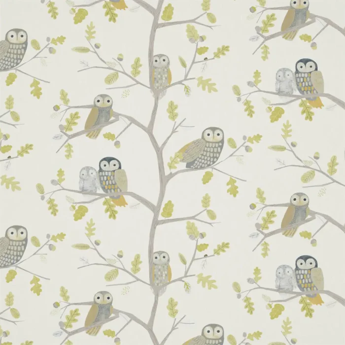 Little Owls Fabric - Kiwi swatch