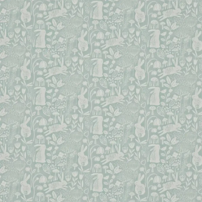 Into the Meadow Fabric - Duck Egg swatch