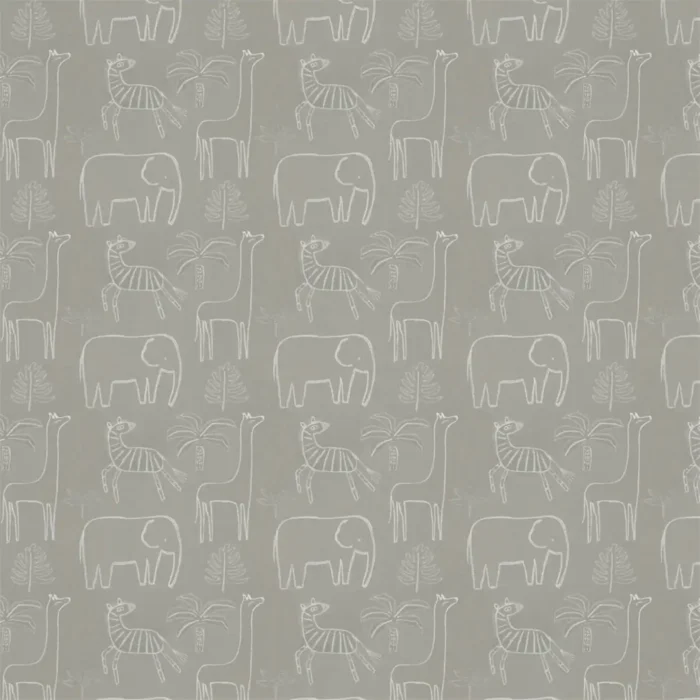 Funky Jungle Fabric - Stone swatch