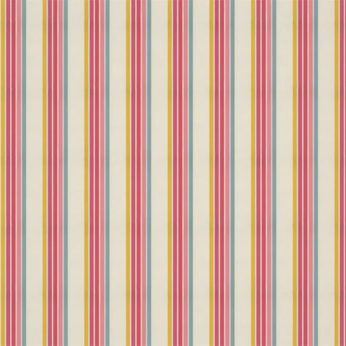 Helter Skelter Fabric - Stripe Cherry / Blossom / Pineapple / Sky swatch