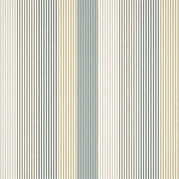 Funfair Stripe Fabric - Calico / Cloud / Pebble / Duckegg by multicolour children's cotton fabric from Harlequin