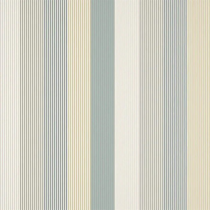 Funfair Stripe Fabric - Calico / Cloud / Pebble / Duckegg swatch