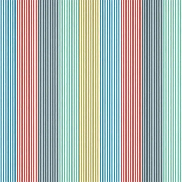 Funfair Stripe Fabric - Ink / Aqua / Kiwi / Marine / Poppy by multicolour children's cotton fabric from Harlequin