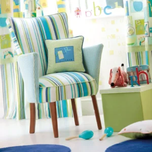 stripey blue chair
