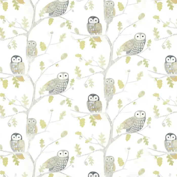Little Owls Wallpaper - Kiwi swatch
