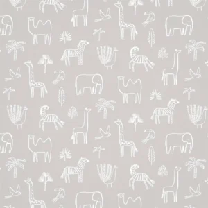 black-grey animal wallpaper from harlequin