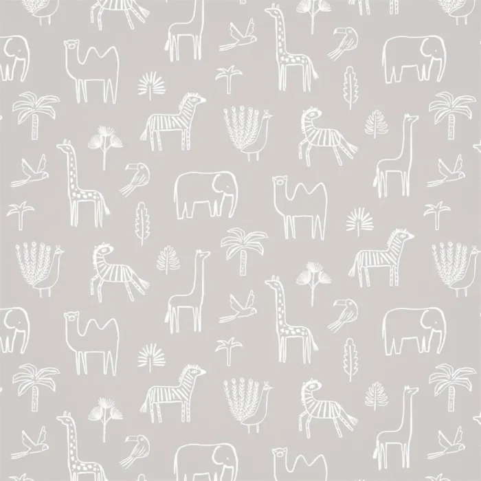 Funky Jungle Wallpaper - Stone swatch