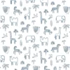 blue animal wallpaper from harlequin
