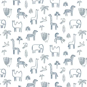 blue animal wallpaper from harlequin