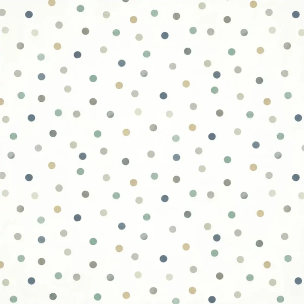 Bon Bon Wallpaper - Gilver / Duck Egg / Denim by multicolour children's wallpaper from harlequin