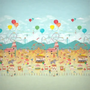 multicolour animal wallpaper from harlequin