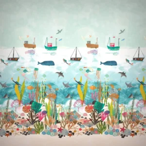 multicolour animal wallpaper from harlequin