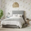 owl in tree childrens wallpaper with bed