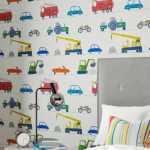 multi coloured trucks and vehicle wallpaper