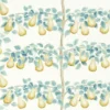 blue botanical cotton fabric from Sanderson