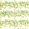 brown botanical cotton fabric from Sanderson