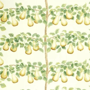 brown botanical cotton fabric from Sanderson