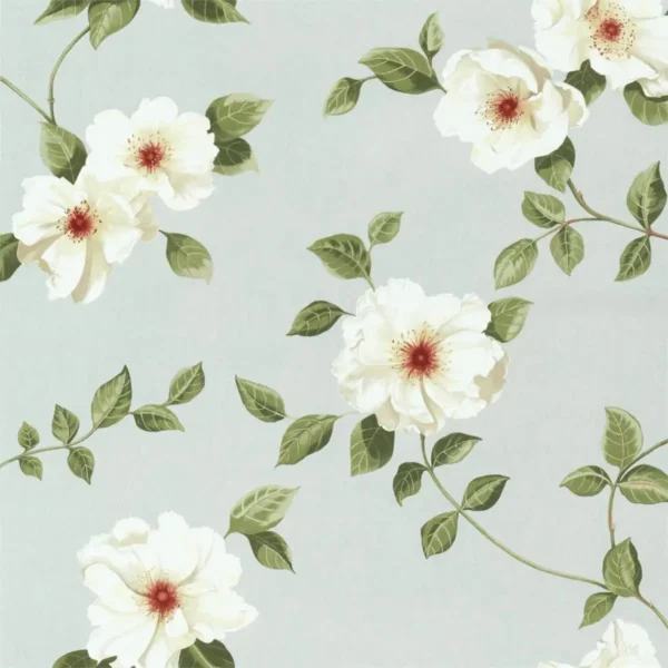 multicolour botanical cotton fabric from Sanderson