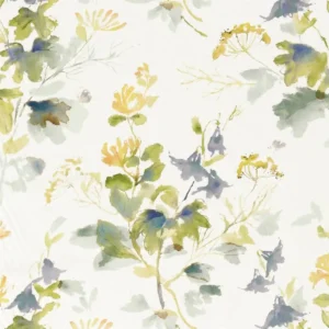 multicolour botanical cotton fabric from Sanderson