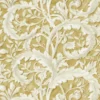 brown botanical cotton fabric from Sanderson