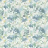 blue botanical cotton fabric from Sanderson