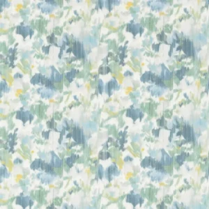 blue botanical cotton fabric from Sanderson