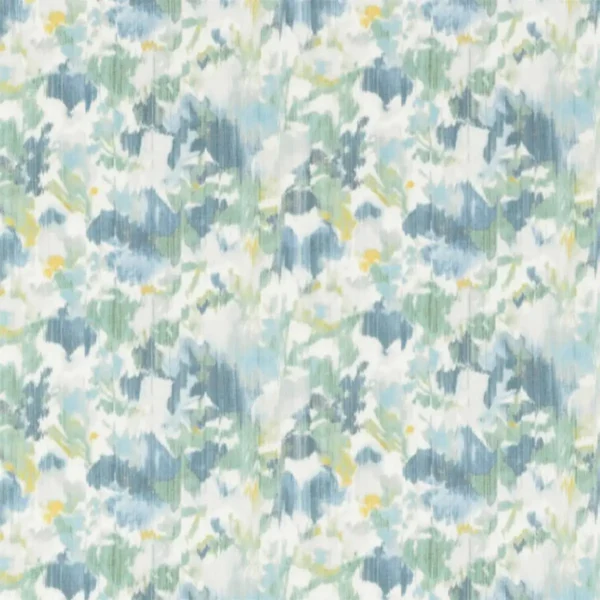 Poet's Garden Fabric - Teal / Indigo by blue botanical cotton fabric from Sanderson