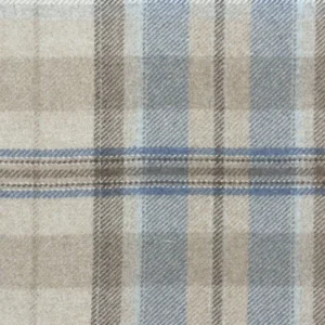 blue checked woolen fabric from Sanderson