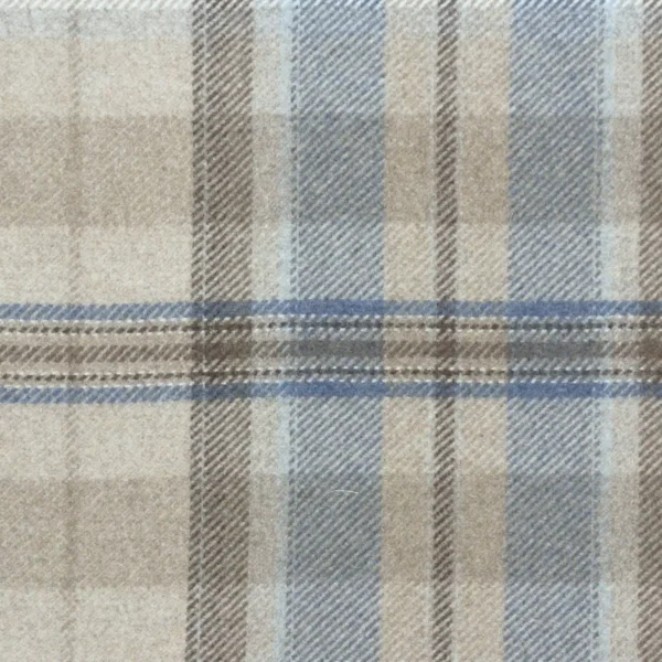 blue checked woolen fabric from Sanderson