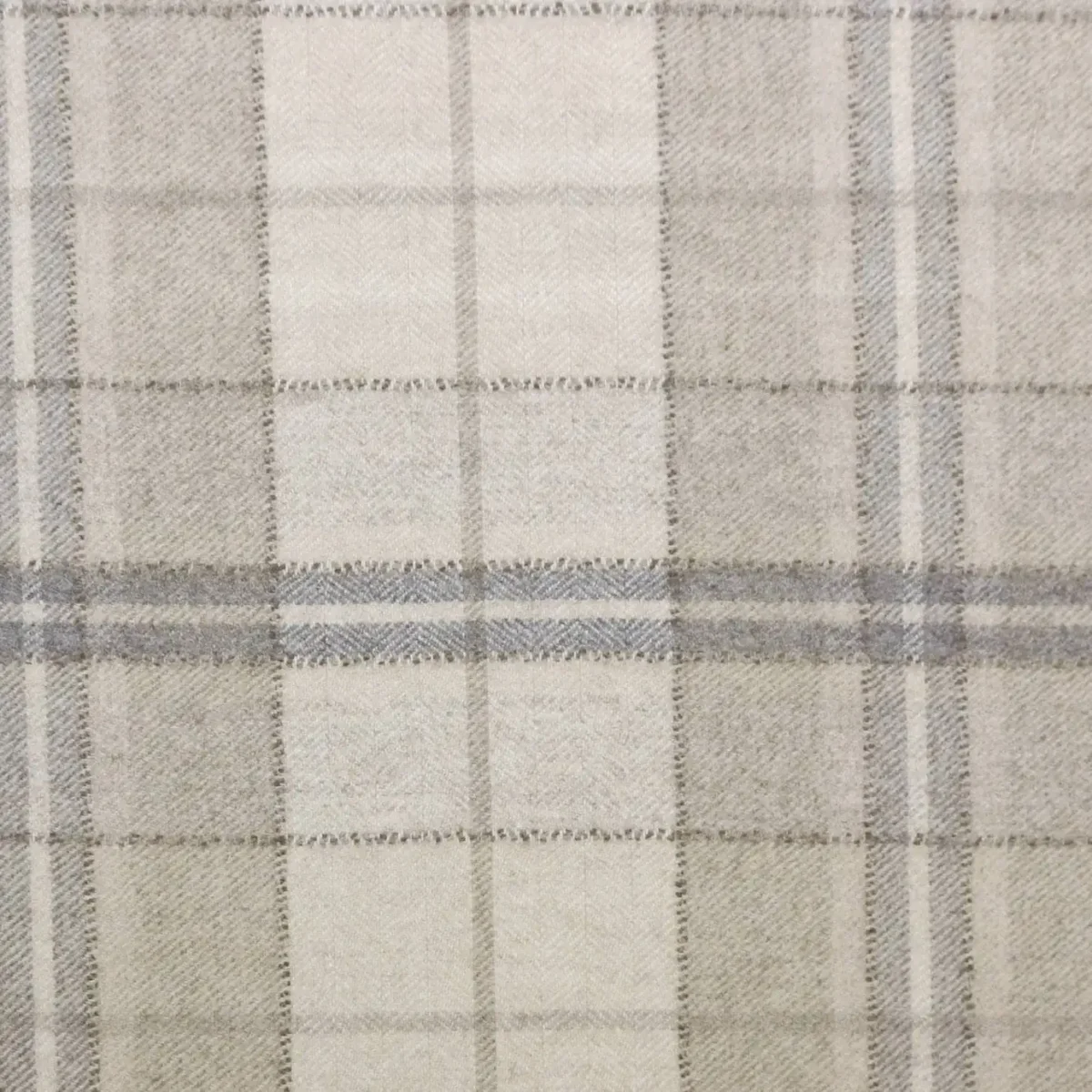 neutral checked woolen fabric from Sanderson