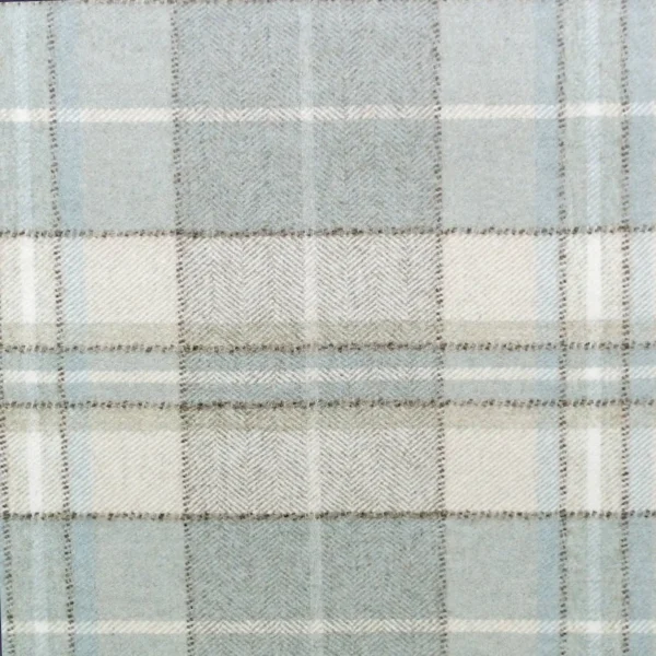 blue checked woolen fabric from Sanderson