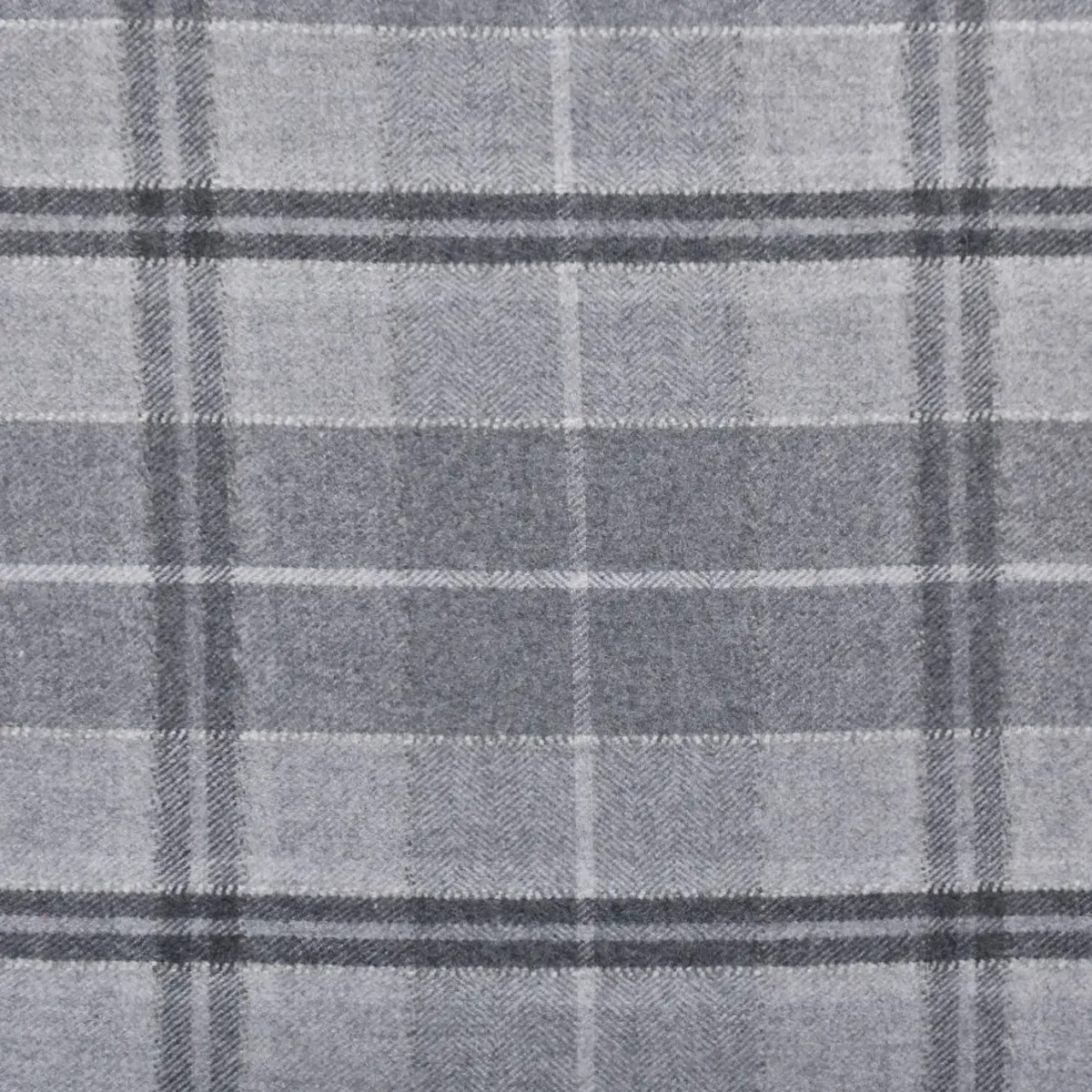 black-grey checked woolen fabric from Sanderson