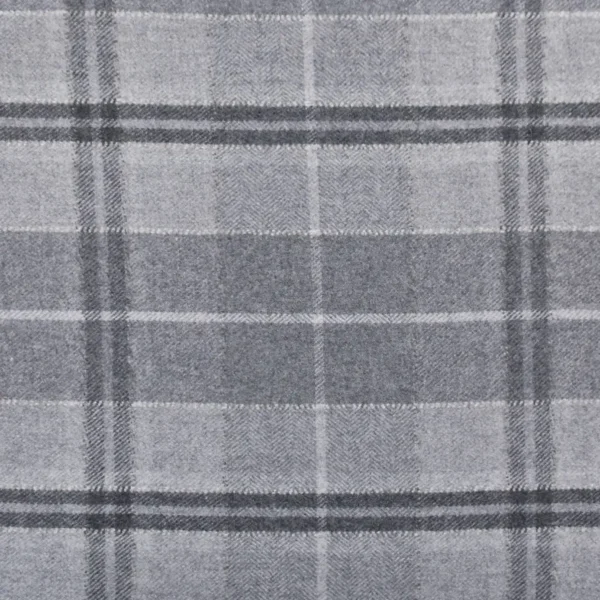 Milton Fabrics - Charcoal / Flint by black-grey checked woolen fabric from Sanderson
