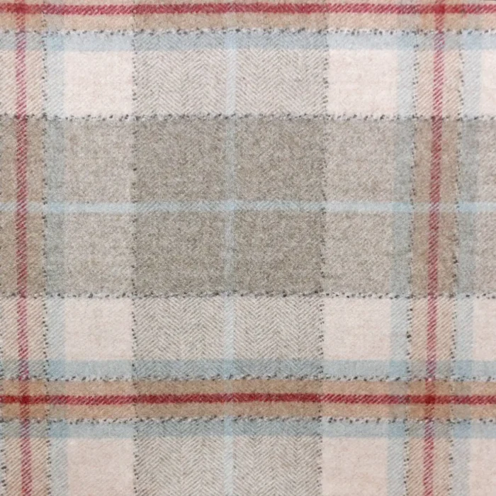 Milton Fabrics - Cherry / Biscuit swatch