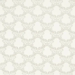 white botanical embroideried fabric from Sanderson