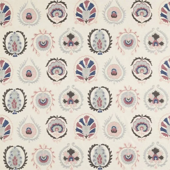 Daula Fabric - Blush / Dove swatch