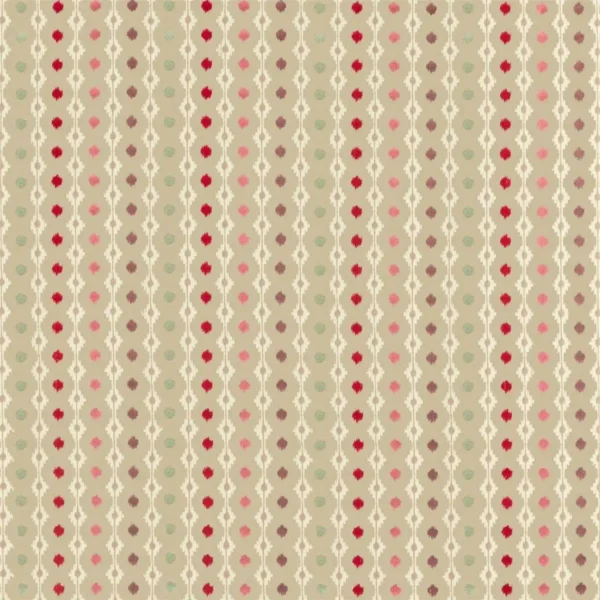 Mossi Fabric - Tyrian by brown striped embroideried fabric from Sanderson