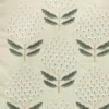 green botanical embroideried fabric from Sanderson